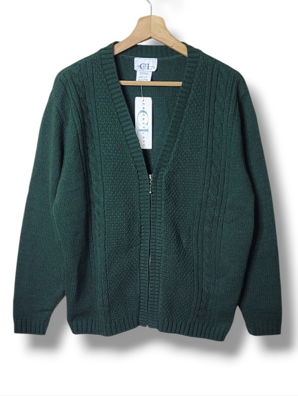 Cricket Lane Vintage Forest Green Cardigan Sweater